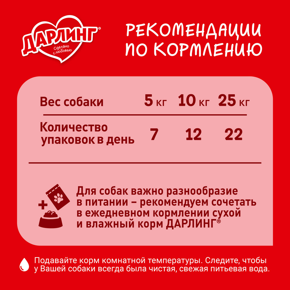 Сухой корм ДАРЛИНГ® для взрослых собак, с мясом и добавлением овощей, 2 кг - фото 6