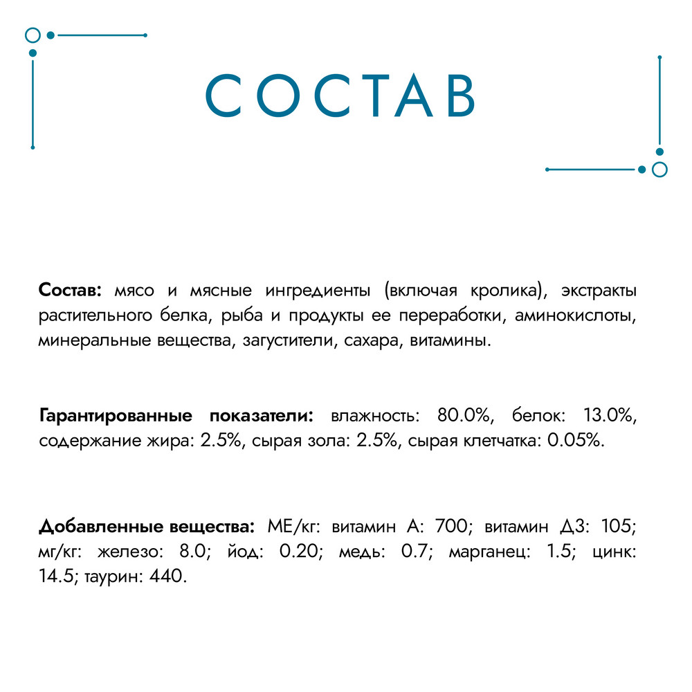 Влажный корм Гурмэ® Перл Нежное филе для кошек, со вкусом кролика в соусе, Пауч, 75 г - фото 9
