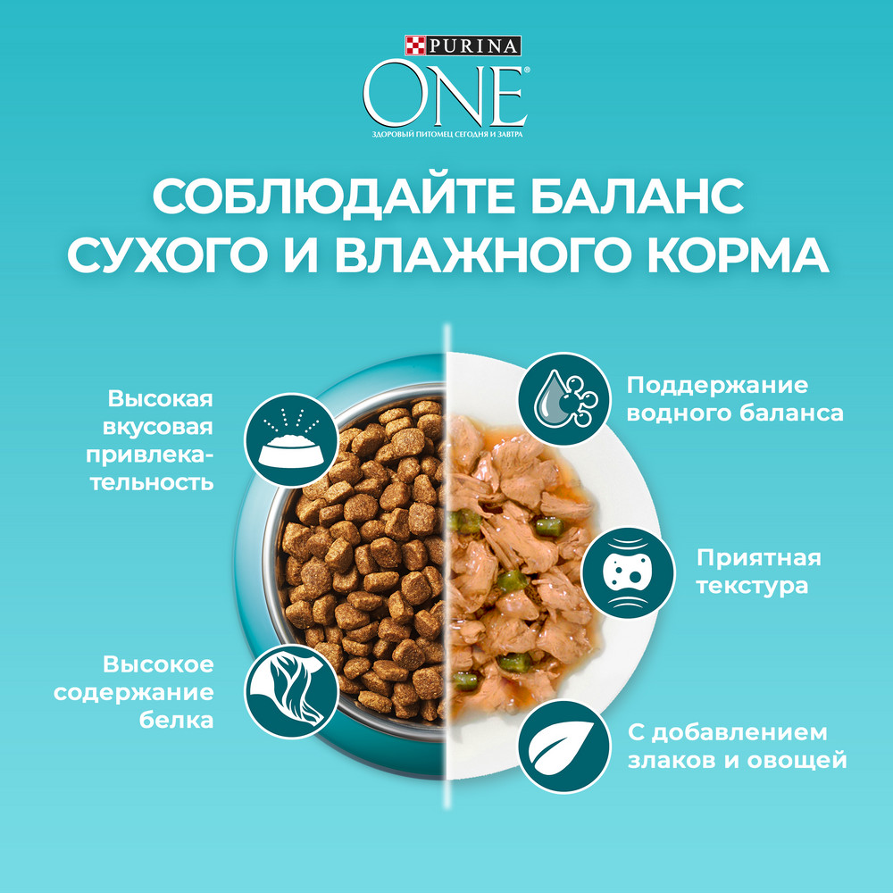 Сухой корм Purina ONE® полнорационный для взрослых кошек с чувствительным пищеварением и разборчивым вкусом в еде, с высоким содержанием индейки - фото 11
