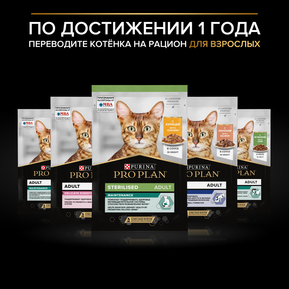 Марғауларға арналған, соустағы сиыр етімен толық рационды консервіленген азық, соустағы күркетауық еті және желедегі тауық еті қосылған дәмді тілімдер - фото 15
