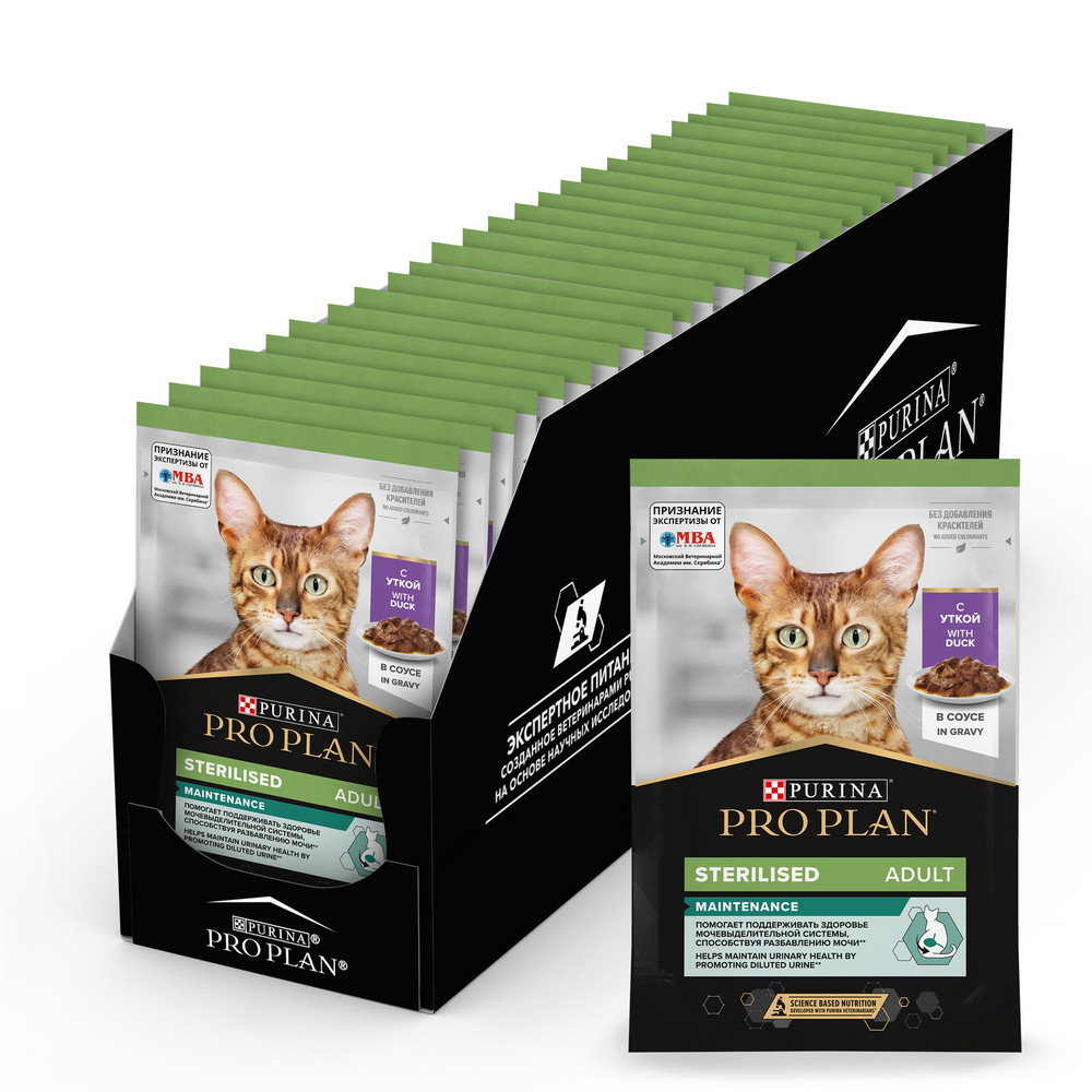 Влажный корм PRO PLAN® Nutri Savour для взрослых стерилизованных кошек и кастрированных котов, с уткой в соусе - фото 4