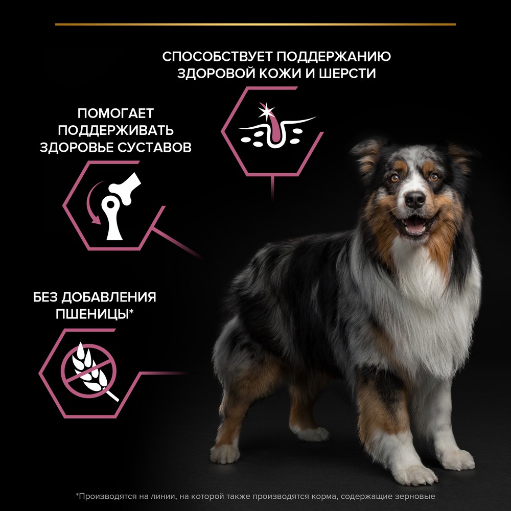 Сухой корм PRO PLAN® для взрослых собак средних пород с чувствительной кожей, с высоким содержанием лосося, Пакет - фото 6