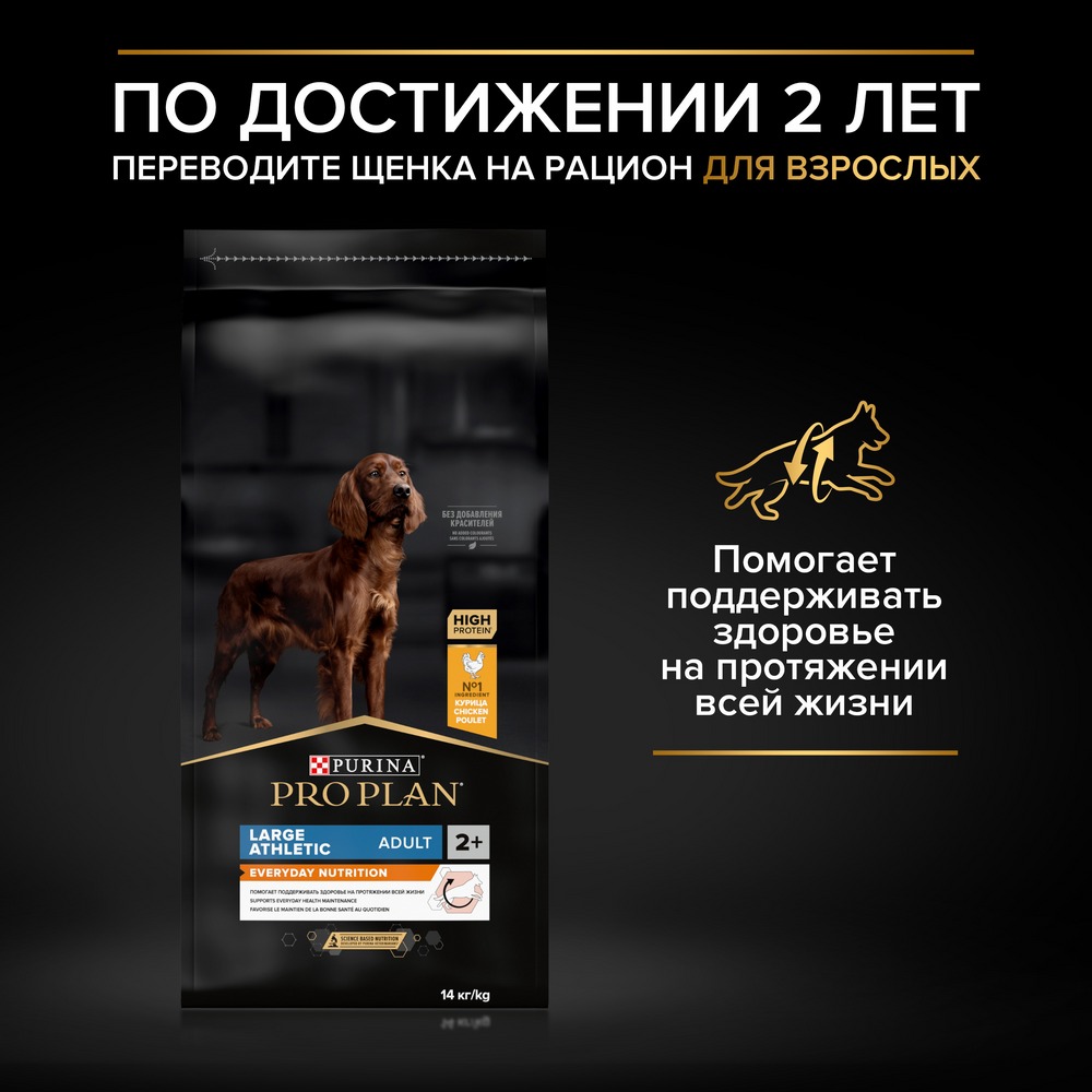 Сухой корм PRO PLAN® для щенков крупных пород с атлетическим телосложением, с высоким содержанием курицы - фото 12