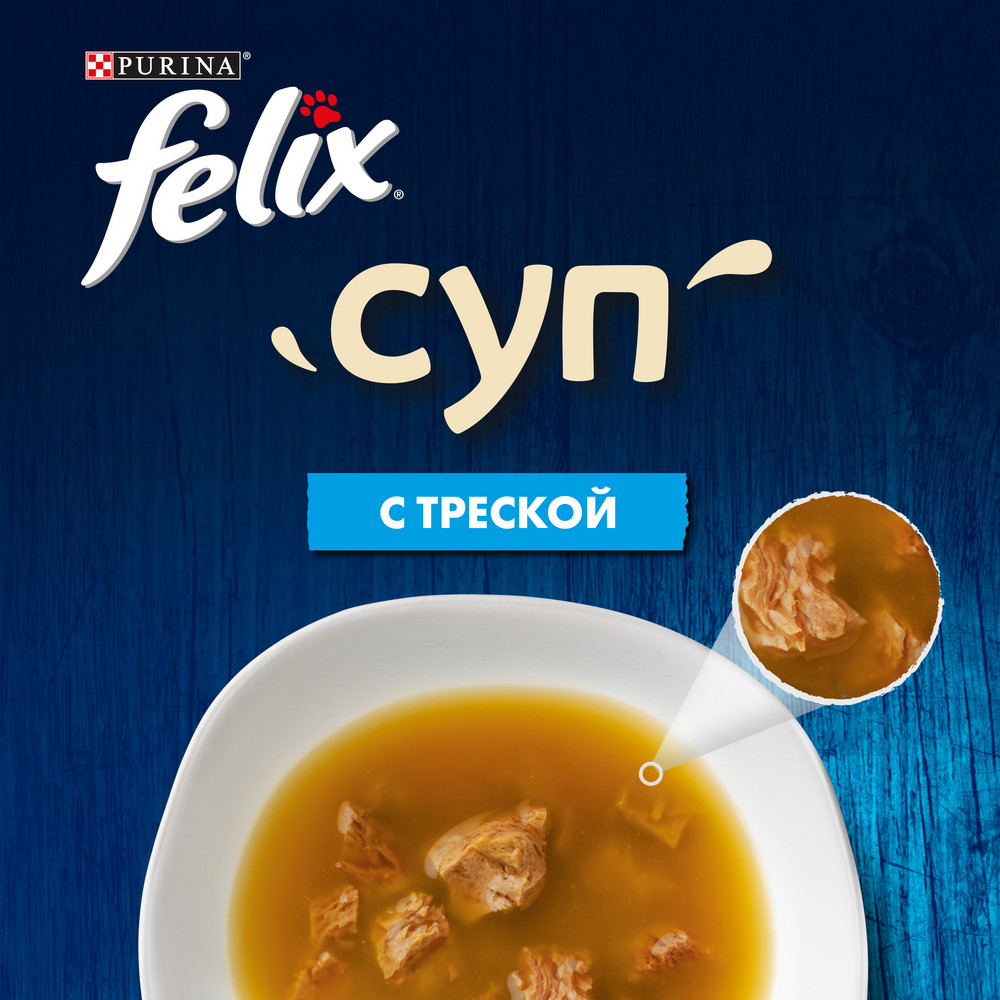 Ересек мысықтарға арналған FELIX® Сорпасы ылғалды азығы, нәліммен, пауч, 48 г - фото 7