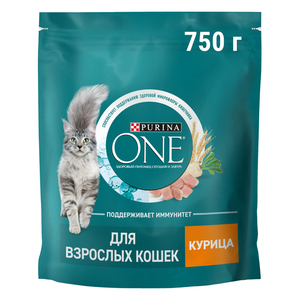 Сухой корм Purina ONE® полнорационный для взрослых кошек, с высоким содержанием курицы - фото 2