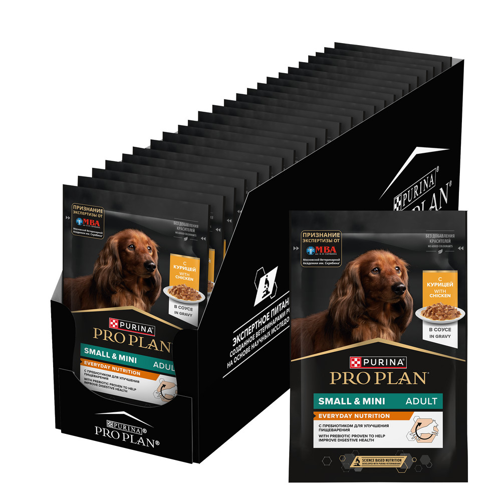 Влажный корм PRO PLAN® для взрослых собак мелких и карликовых пород, с курицей в соусе , 85 г х 26 шт - фото 6
