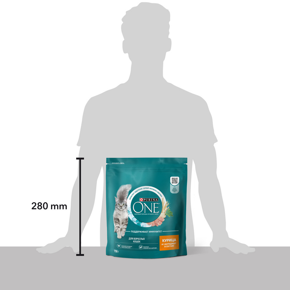 Сухой корм Purina ONE® полнорационный для взрослых кошек, с высоким содержанием курицы - фото 16