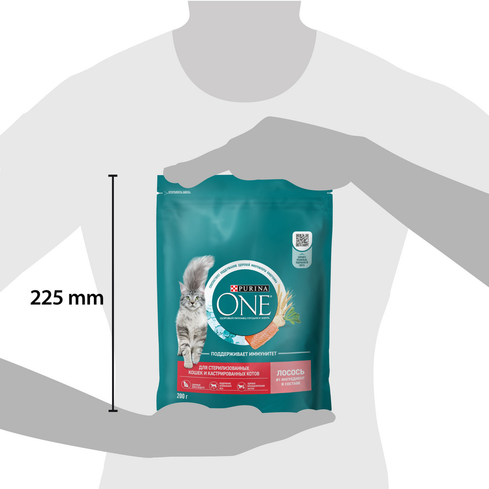 Сухой корм Purina ONE® полнорационный для стерилизованных кошек и кастрированных котов, с высоким содержанием лосося - фото 15