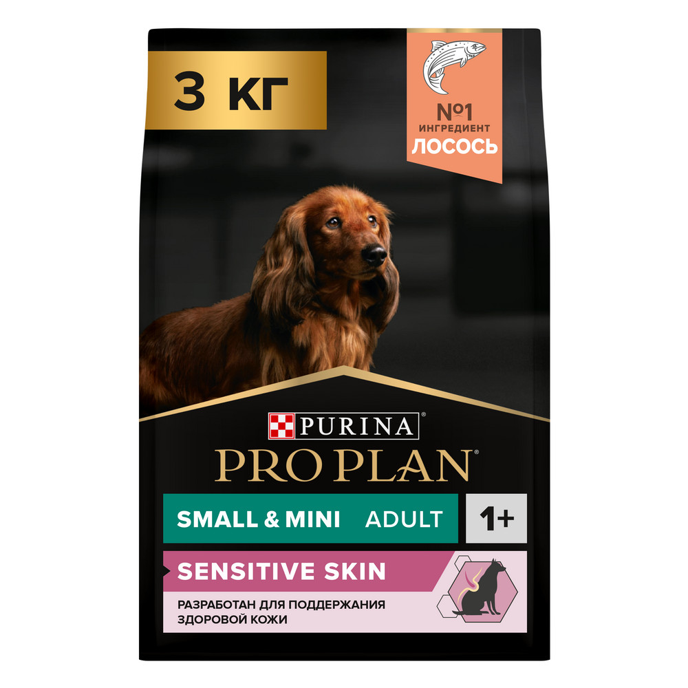 Сухой корм PRO PLAN® для взрослых собак мелких и карликовых пород с чувствительной кожей, с высоким содержанием лосося - фото 2