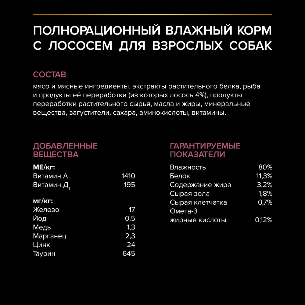 Влажный корм PRO PLAN® для взрослых собак с чувствительным пищеварением, с лососем в соусе, 85г х26 шт - фото 11
