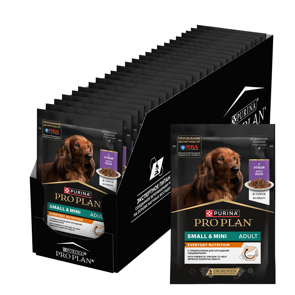 Влажный корм PRO PLAN® для взрослых собак мелких и карликовых пород, с уткой в соусе,  85 г х 26 шт - фото 5