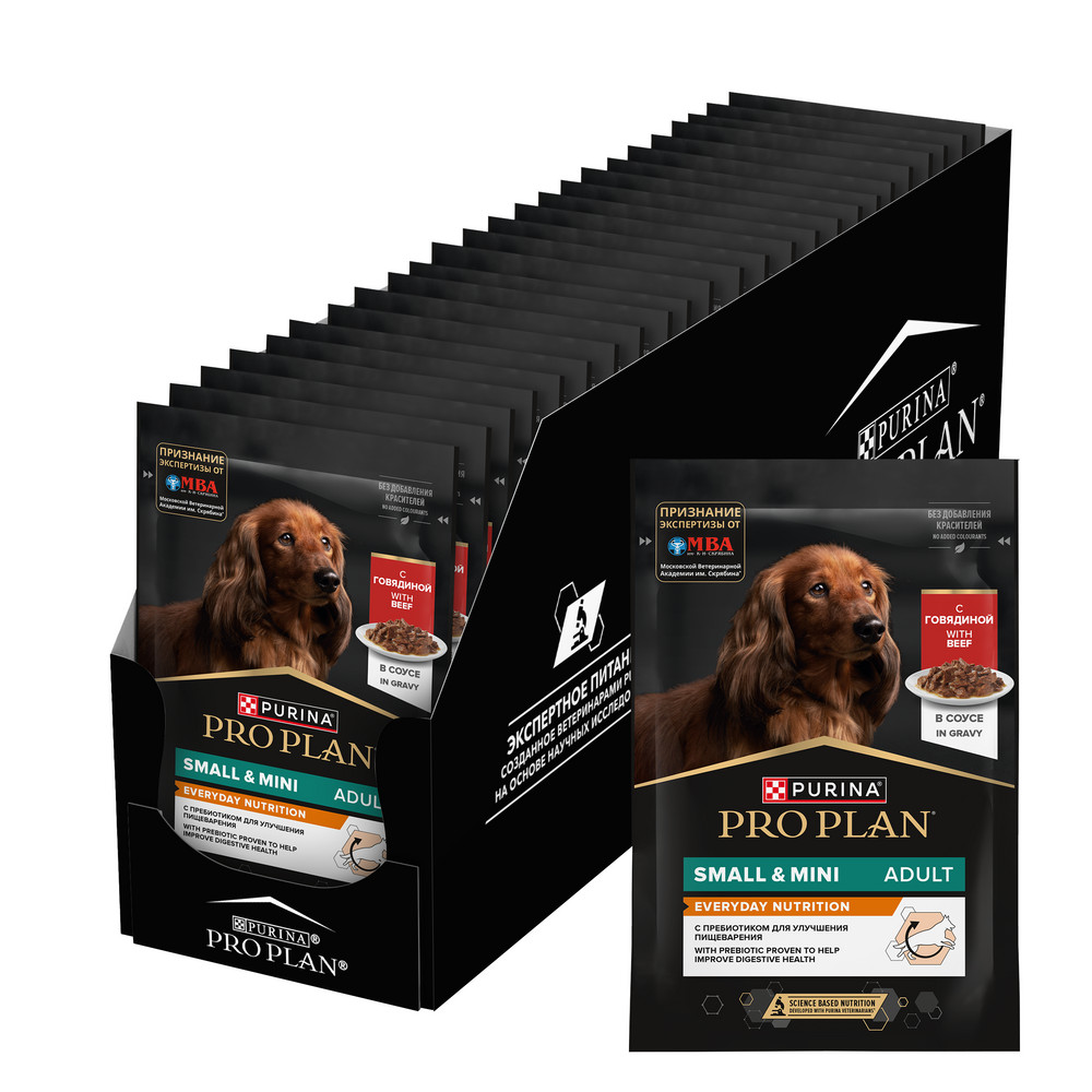 Влажный корм PRO PLAN® для взрослых собак мелких и карликовых пород, с говядиной в соусе, 85 г х 26 шт - фото 5