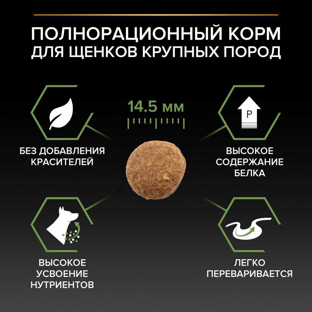 Сухой корм PRO PLAN® для щенков крупных пород с мощным телосложением, с высоким содержанием курицы - фото 8