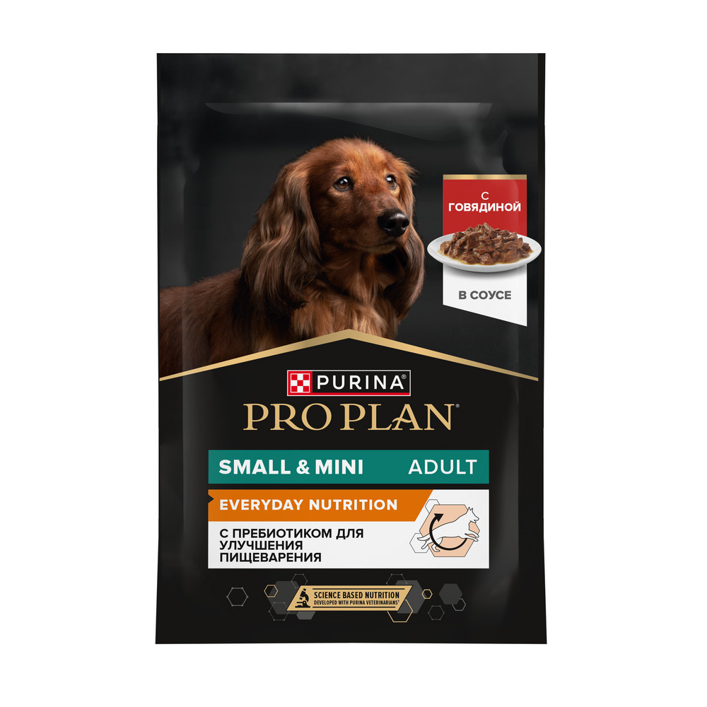 Влажный корм PRO PLAN® для взрослых собак мелких и карликовых пород, с говядиной в соусе, 85 г х 26 шт - фото 2
