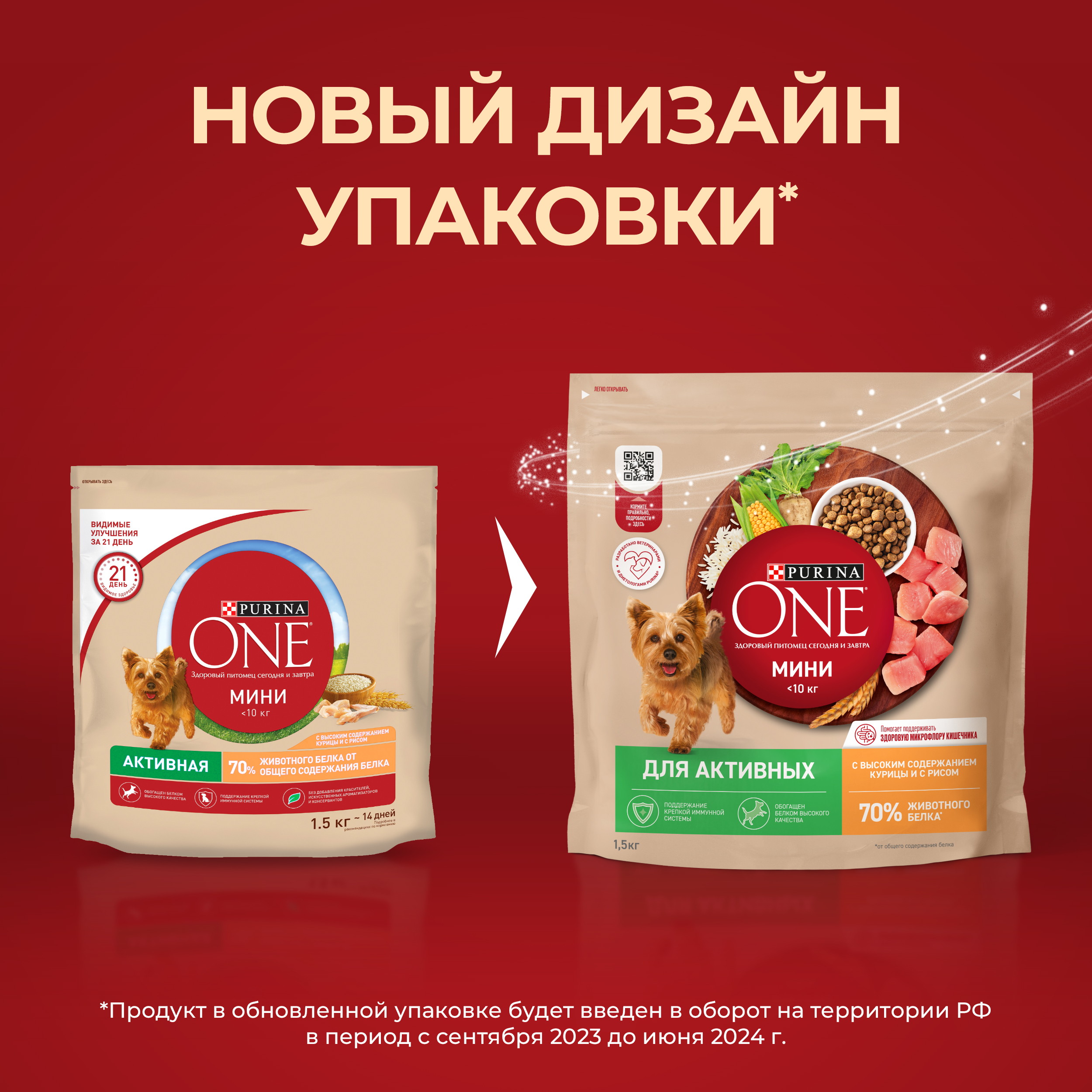 Сухой корм Purina ONE® МИНИ < полнорационный для собак мелких пород с активным образом жизни, с высоким содержанием курицы и с рисом - фото 4