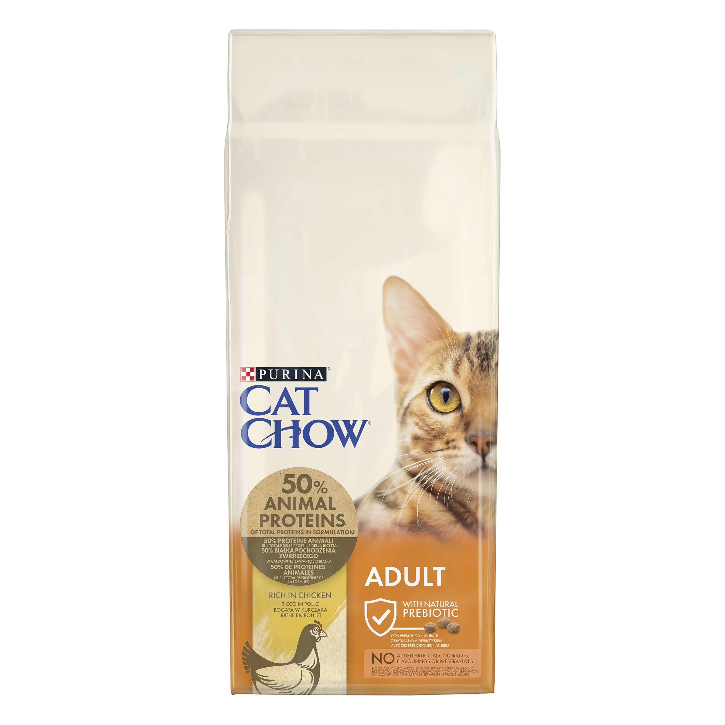 Purina® CAT CHOW® (Пурина Кэт Чау) для взрослых кошек с высоким содержанием курицы