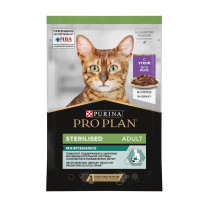 7613035596078 Влажный корм PRO PLAN® Nutri Savour для взрослых стерилизованных кошек и кастрированных котов, с уткой в соусе