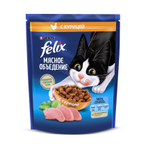 Сухой корм FELIX® Мясное объедение для кошек с курицей
