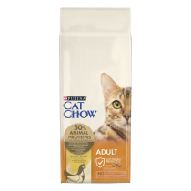CAT CHOW Adult Сухой корм для кошек с курицей пакет 15 кг