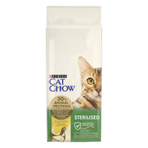 Purina® CAT CHOW® (Пурина Кэт Чау) для стерилизованных кошек и кастрированных котов, с высоким содержанием курицы
