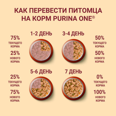 Влажный корм Purina ONE Мини Взрослая для собак мелких пород старше 1 года, с курицей, морковью и зеленой фасолью в подливе,