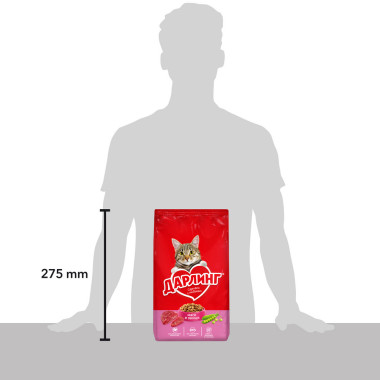 Сухой корм ДАРЛИНГ для взрослых кошек, с мясом и овощами, 760 г