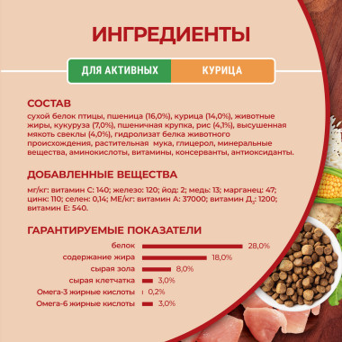 Сухой корм Purina ONE МИНИ Активная для собак мелких пород, с высоким содержанием курицы и с рисом