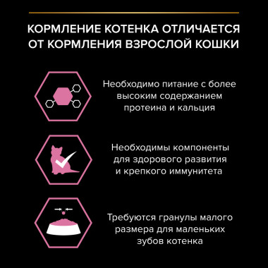 Сухой корм PRO PLAN® для котят с чувствительным пищеварением или с особыми предпочтениями в еде, с высоким содержанием индейк