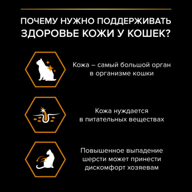 Сухой корм PRO PLAN® для здоровья шерсти и кожи взрослых кошек, с высоким содержанием лосося