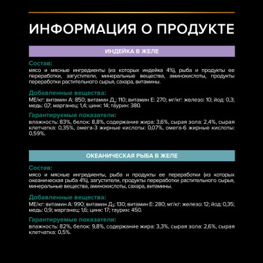 Влажный корм PRO PLAN® Sterilised для взрослых стерилизованных кошек и кастрированных котов, вкусные кусочки с индейкой в жел