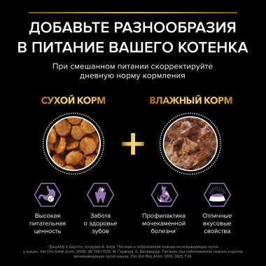 Влажный корм PRO PLAN® Nutri Savour для котят, с говядиной в соусе