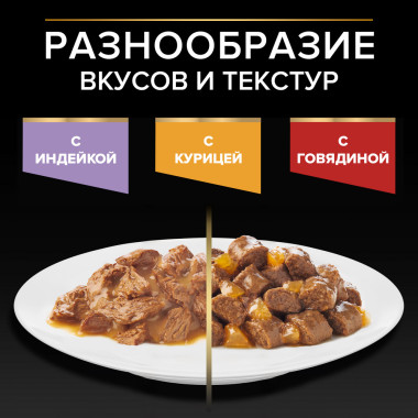 Влажный корм PRO PLAN® Nutri Savour для котят, кусочки с курицей в желе