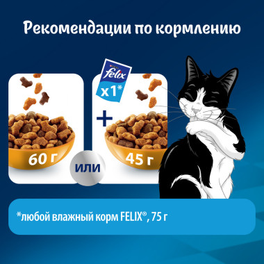Сухой корм FELIX® Мясное объедение для взрослых кошек, с говядиной 600 г
