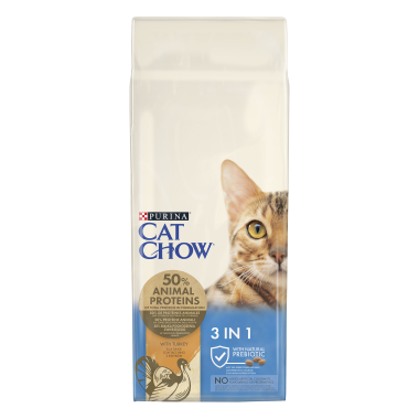 Purina® CAT CHOW® (Пурина Кэт Чау) 3 в 1 с индейкой